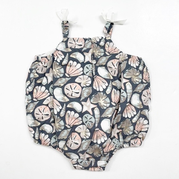Dylan & Abby seashell/sand dollar print baby girls romper - Picture 2 of 4
